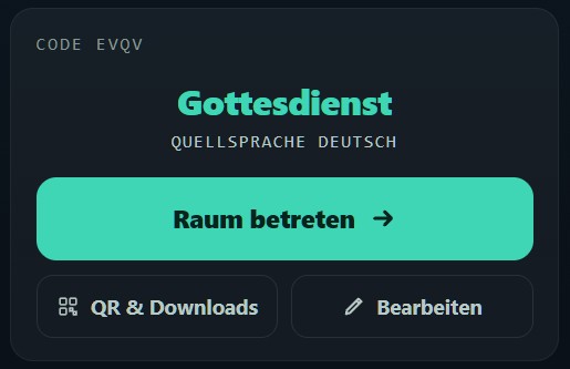 QR-Code des Raums mit Raum-Code und Direktlink