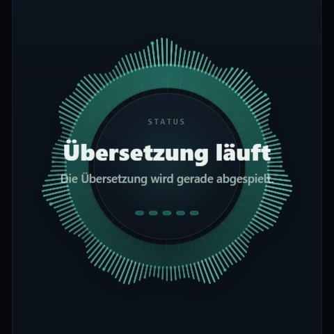 Status-Anzeige: Übersetzung läuft